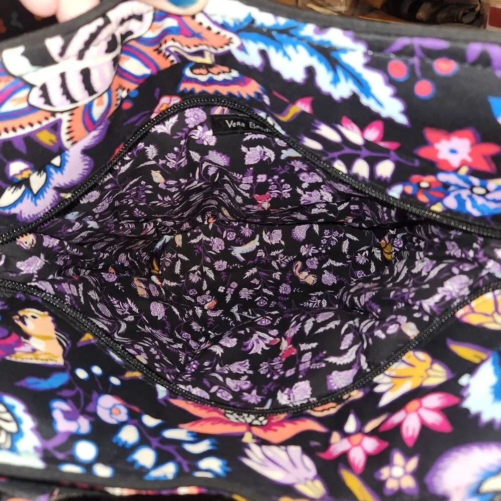 Vera Bradley Iconic Glenna Satchel Foxwood Faux Leather Trim NWOT